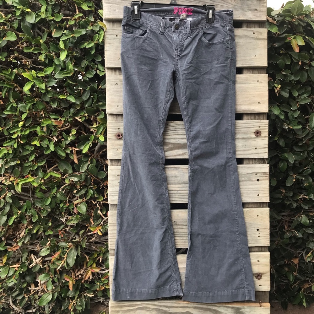 Victoria Secret’s Pink Corduroy Grey Flare Pants